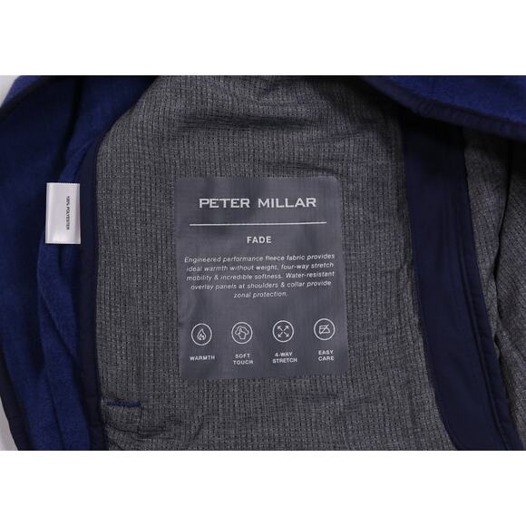 Peter Millar Men's Blue Fade Fleece Zip Front Vest Jacket Small New - Picture 8 of 9